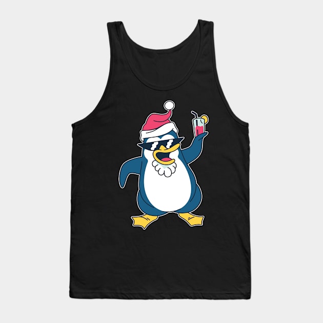 Christmas Penguin Tank Top by Printroof